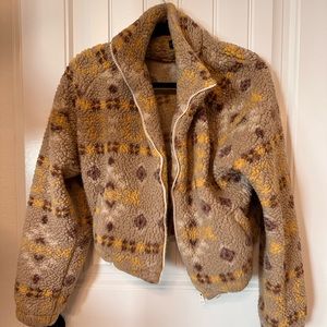 Cropped Teddy Bomber Jacket